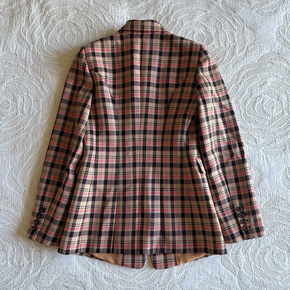 Michael Kors Collection - Plaid Wool Blazer - Rosewood - Picture 16 of 16